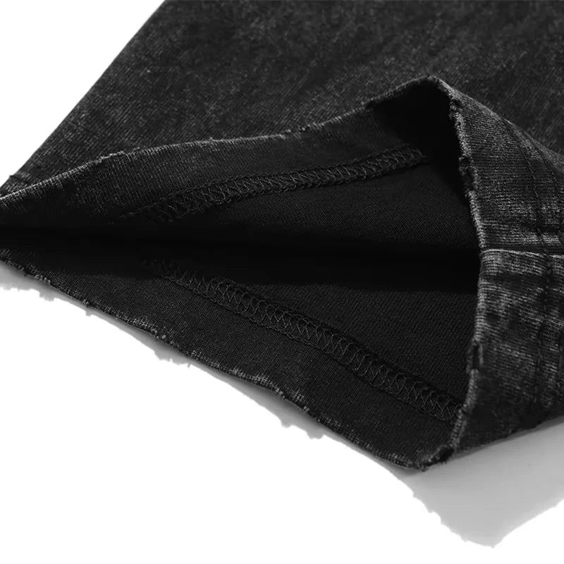 Eren Jaeger Attack On Titan Clothing Men Short Sleeve Manga T-shirts Vintage Washed T Shirt Casual Cotton Tee Harajuku Tshirt