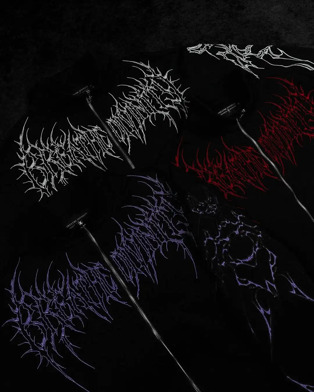 Men's Gothic Streetwear Zip-Up Hoodie Black Edgy Urban Athletic Dark Style Casual Oversized Pullover Sweatshirt with Zipper