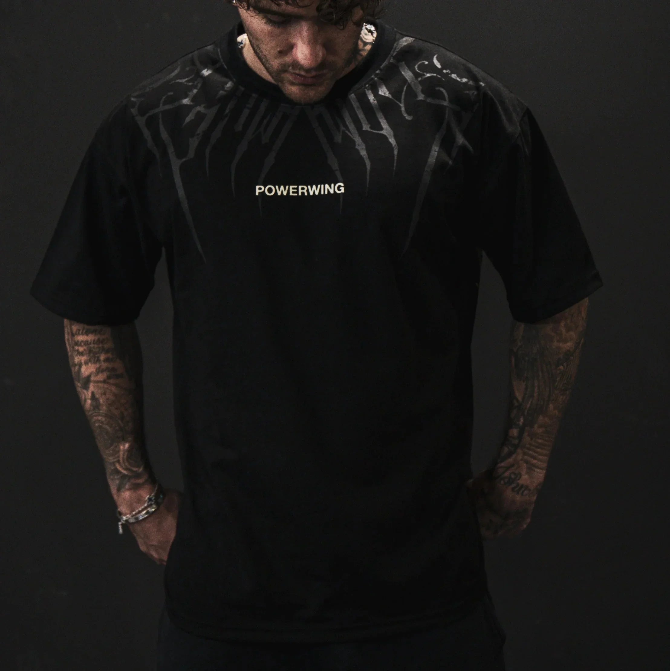 Dark Alternative Fashion T-Shirt Unisex Oversized Cotton Tee with Skull Print for Gym Workout Streetwear Fitness Top Men & Women